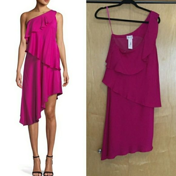 Milly Nora One Shoulder Ruffed Dress.. - Picture 2 of 8